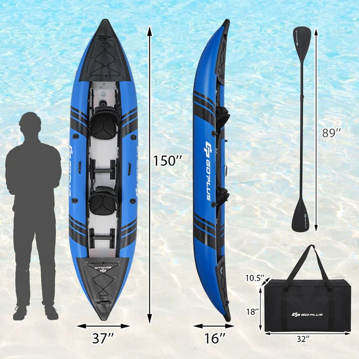 Kayak tandem gonflable Goplus 12,5 pi  Canoë pour 1 à 2 personnes