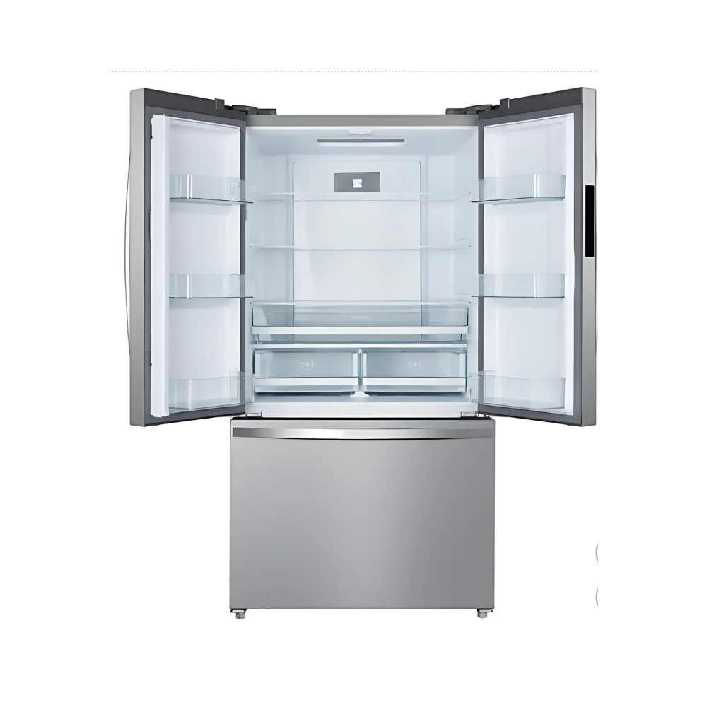 Kenmore 36-inch, 20.3 cu. ft. stainless steel counter-depth French door refrigerator with ice maker.