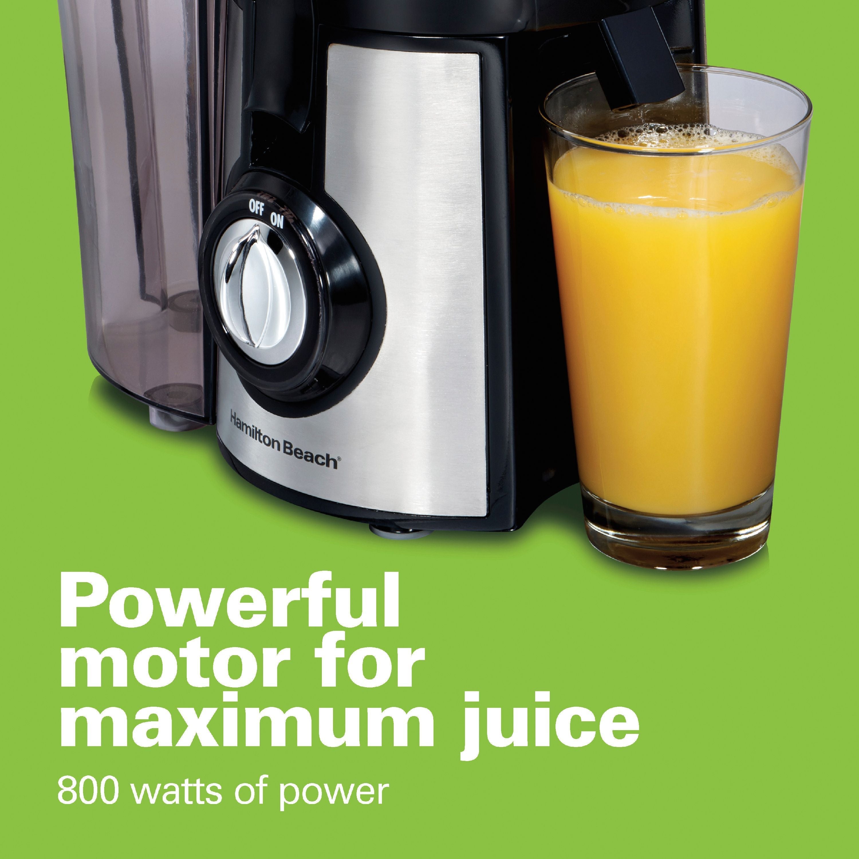Extracteur de jus Hamilton Beach Big Mouth en acier inoxydable 800 W - (67608Z)