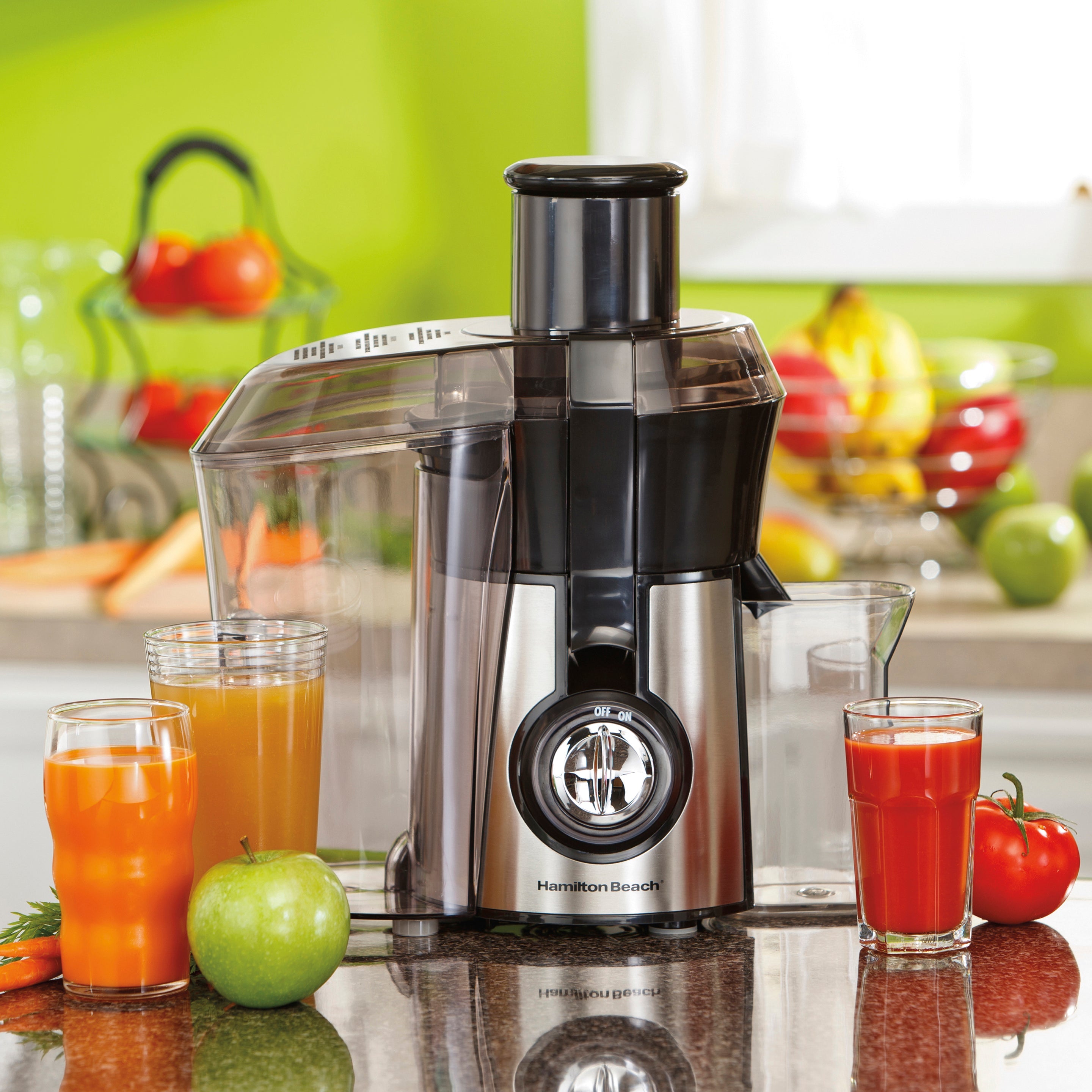 Extracteur de jus Hamilton Beach Big Mouth en acier inoxydable 800 W - (67608Z)