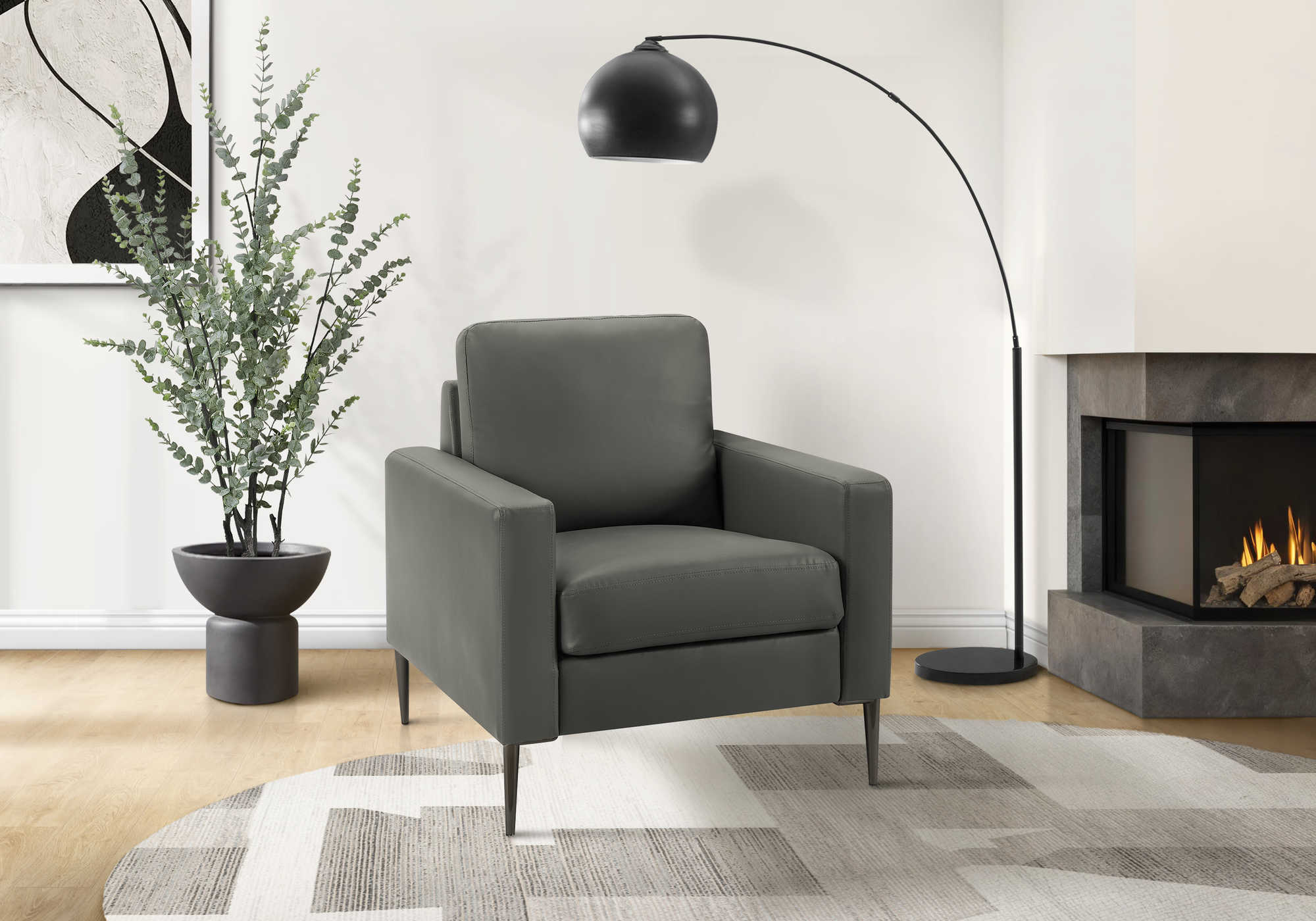 Fauteuil de 32" de Monarch - RA-02 - PU gris (8J31A02)