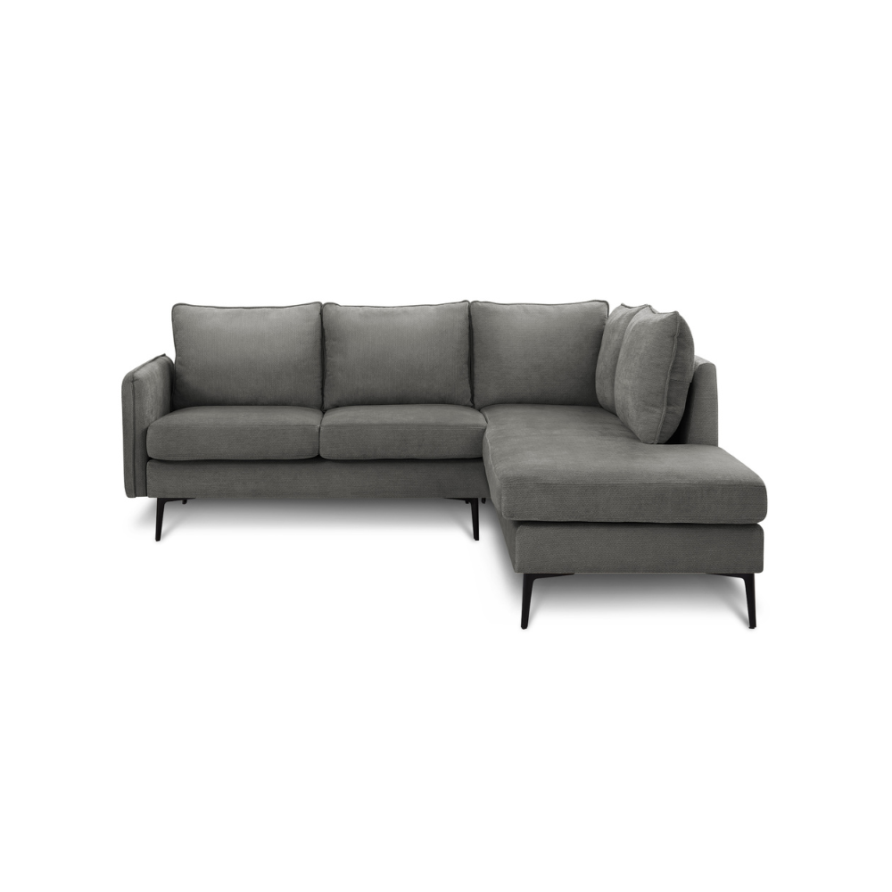 Sofa sectionnel de 85" Monarch - COACH-18 - tissu gris (8K15C18)