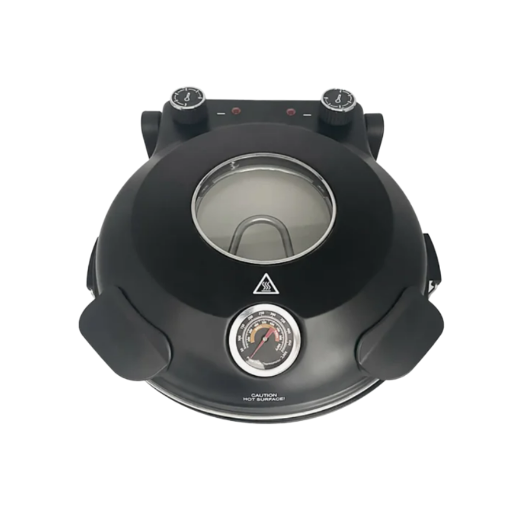 Four à pizza électrique Culinary Chef 12 po avec contrôle de température réglable et pierre amovible