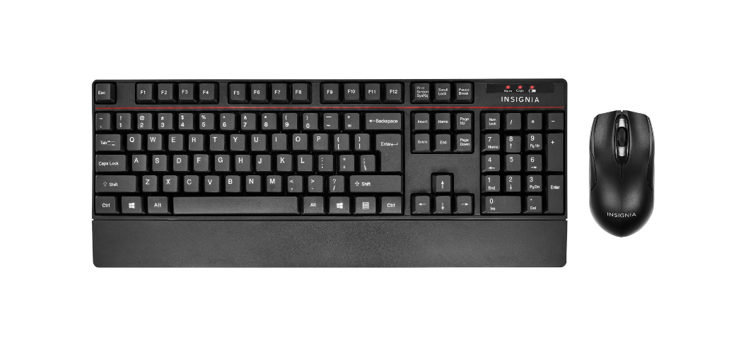 Ensemble clavier et souris sans fil d'Insignia de 1200 ppp - Noir (NS-PK2KCB23B-C)