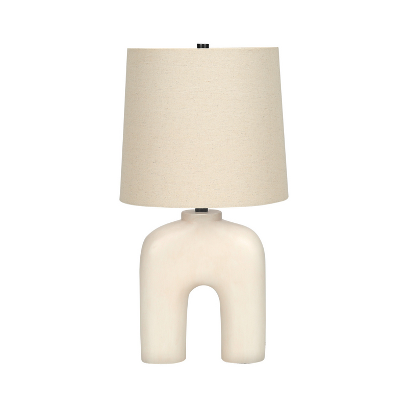 Lampe de table Monarch - Luminaire - Crème résine / Beige (I 9728) Nouveau