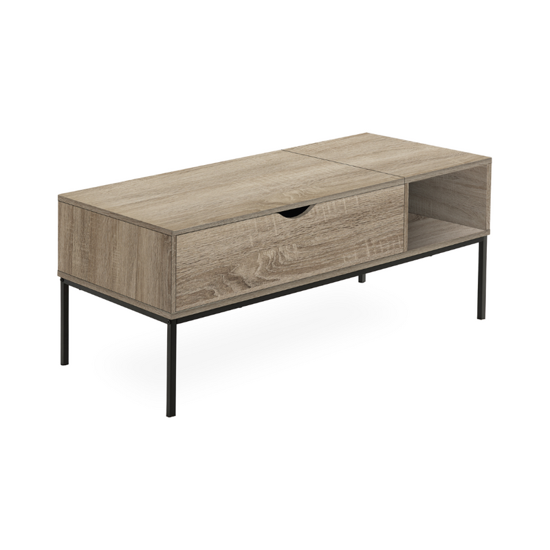 Table de salon en métal noir, taupe - Monarch (I3806)