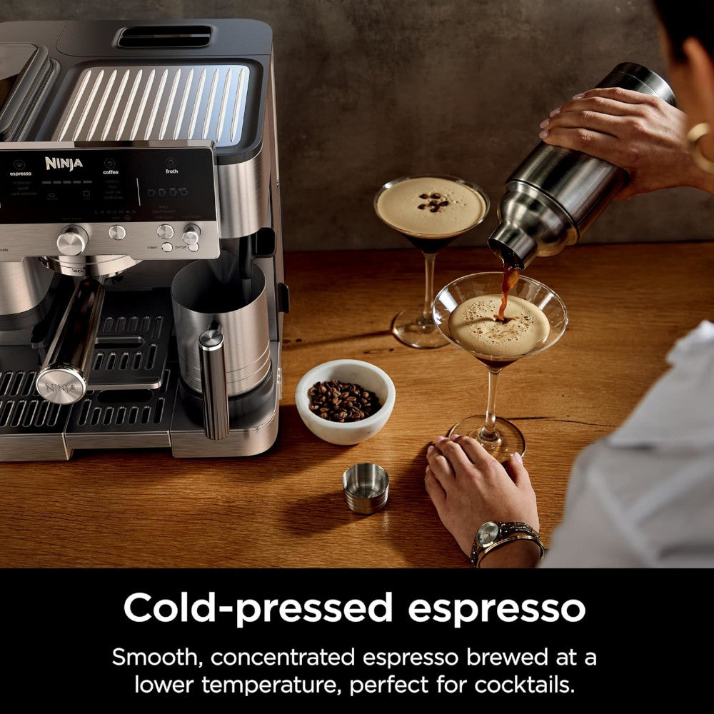 Machine à espresso Ninja série Premier avec cafetière filtre et infusion à froid rapide - (ES655CCO) - RECERTIFIÉ