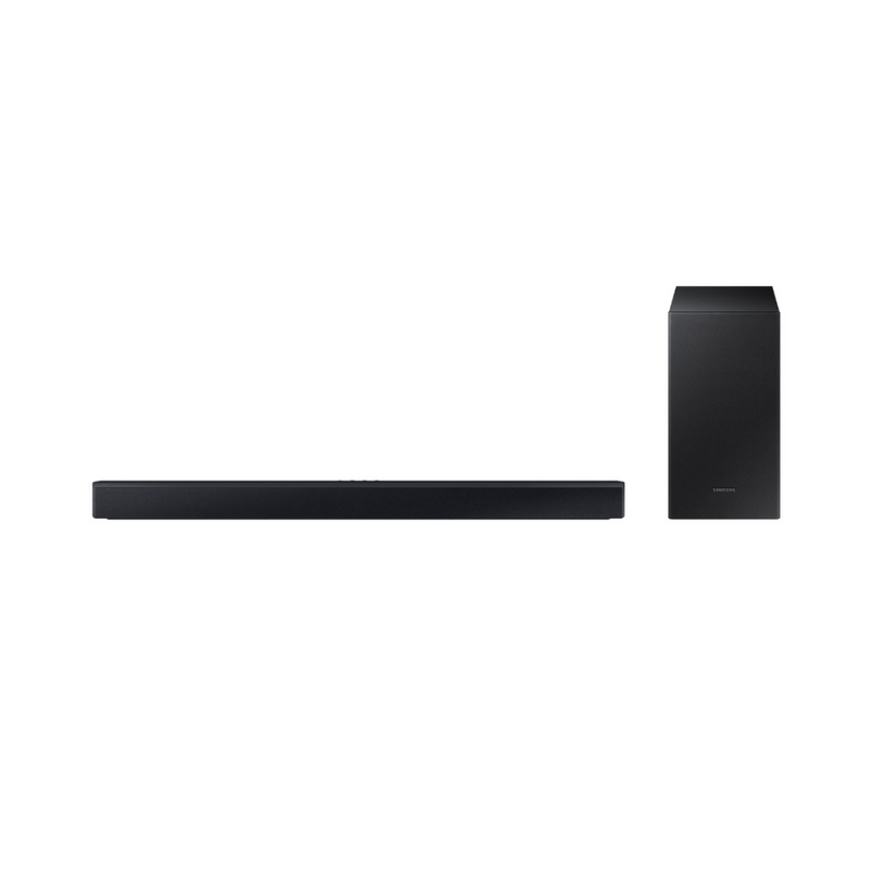 Barre de son Samsung 2.1 canaux avec haut-parleur d’extrêmes graves sans fil (HW-C445) - Les soldes du printemps - Nouveau