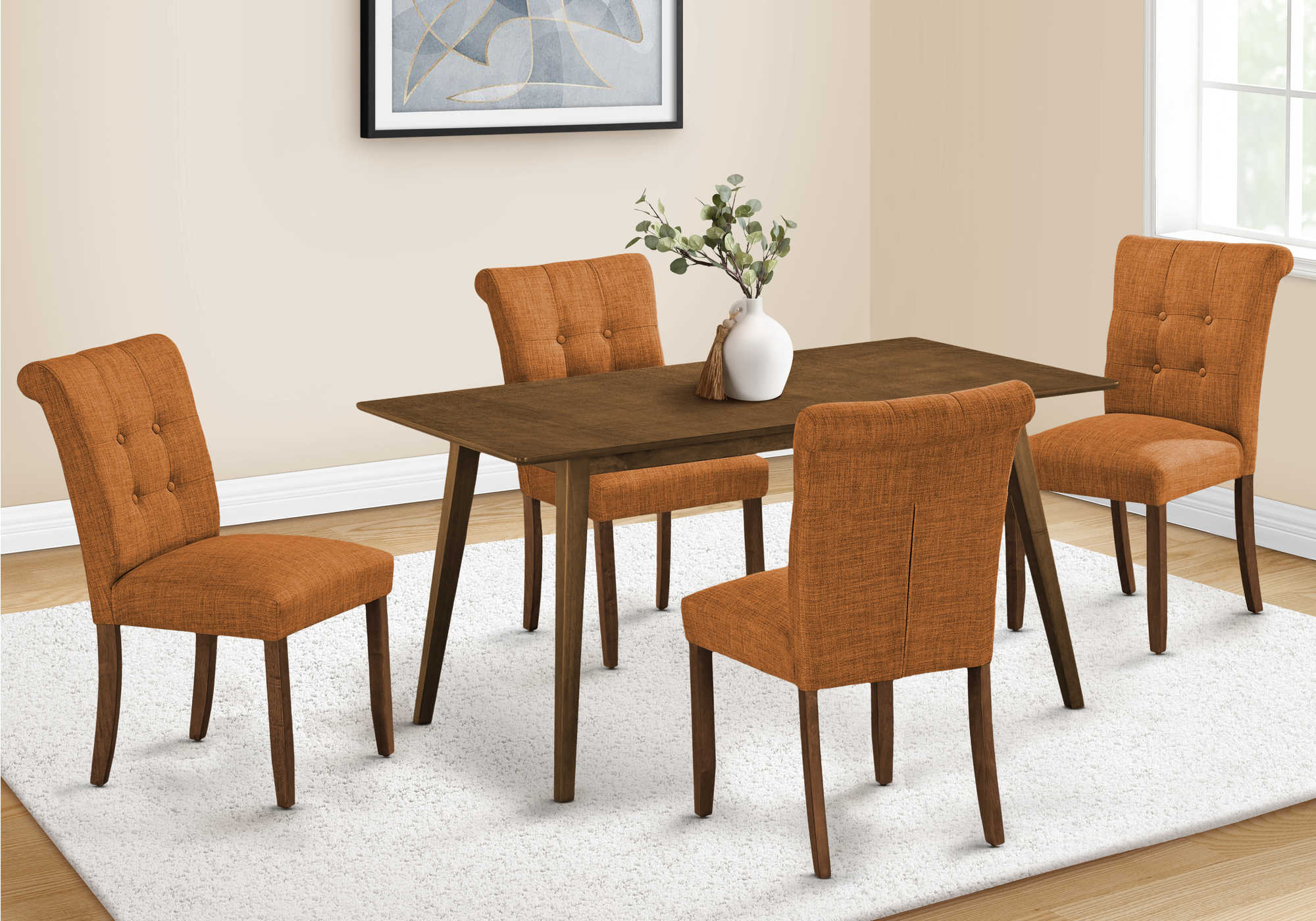 Antique Mahogany Veneer Dining Table - Monarch (I1217)