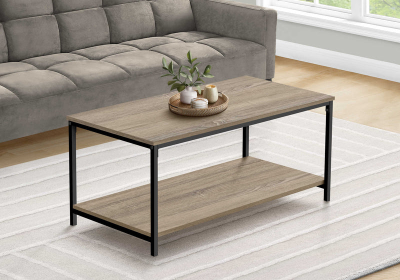 Table de salon en métal noir, taupe foncé - Monarch (I3802)