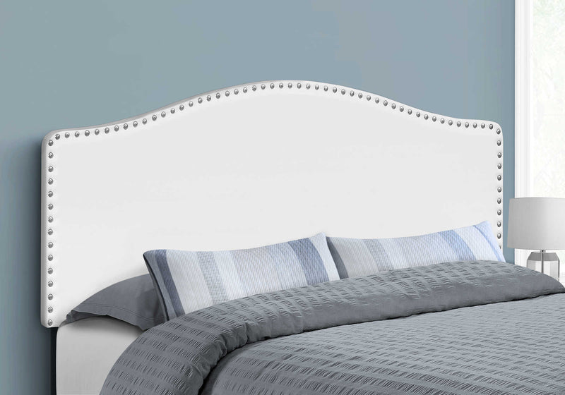 Tête de lit Queen en simili-cuir blanc - Monarch (I6012Q)