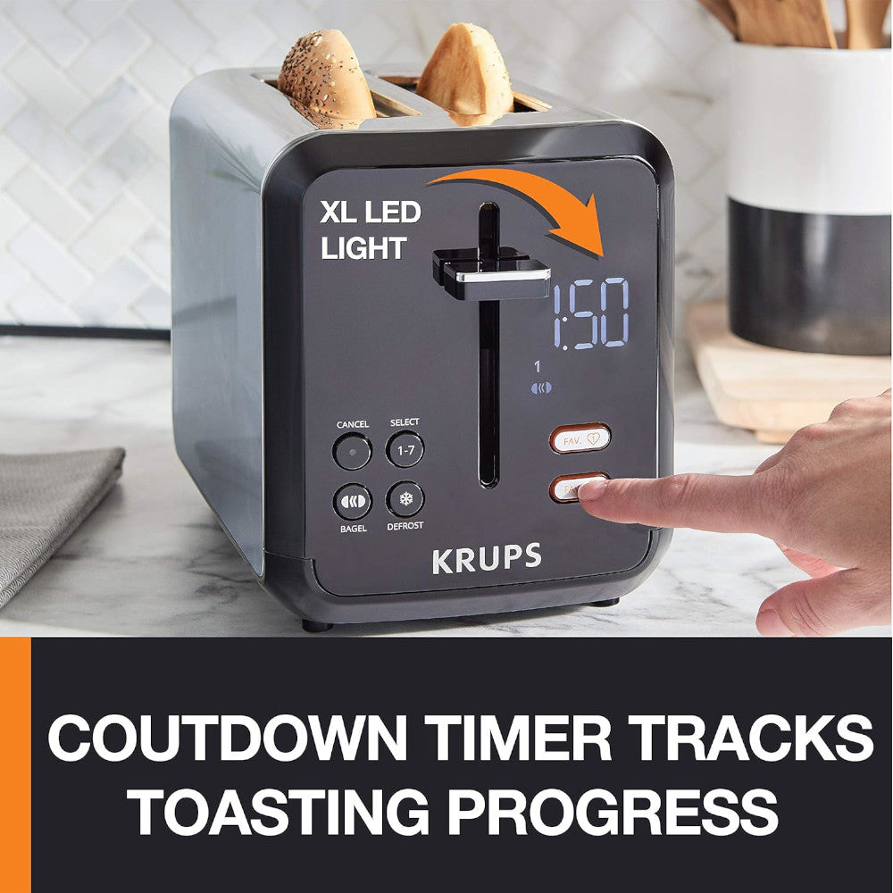 KRUPS Digital 2-Slice Stainless Steel Toaster (KH320D50)