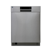 Lave-vaisselle encastrable Kenmore 24 po  avec troisième panier amovible, en acier inoxydable.