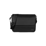 Bugatti Contrast black polyurethane messenger bag (MSG2505BU)