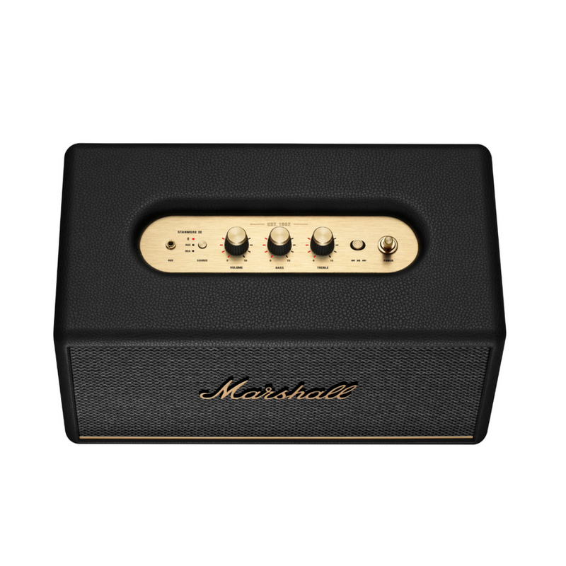 Haut-parleur Bluetooth sans fil Stanmore III de Marshall - Noir - Recertifié par Marshall - Les soldes du printemps