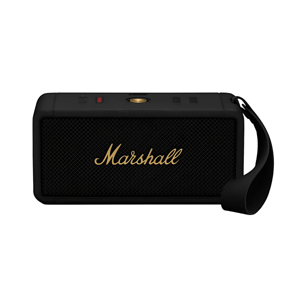Marshall Middleton Waterproof Bluetooth Wireless Speaker - Black/Brass - Recertified by Marshall
