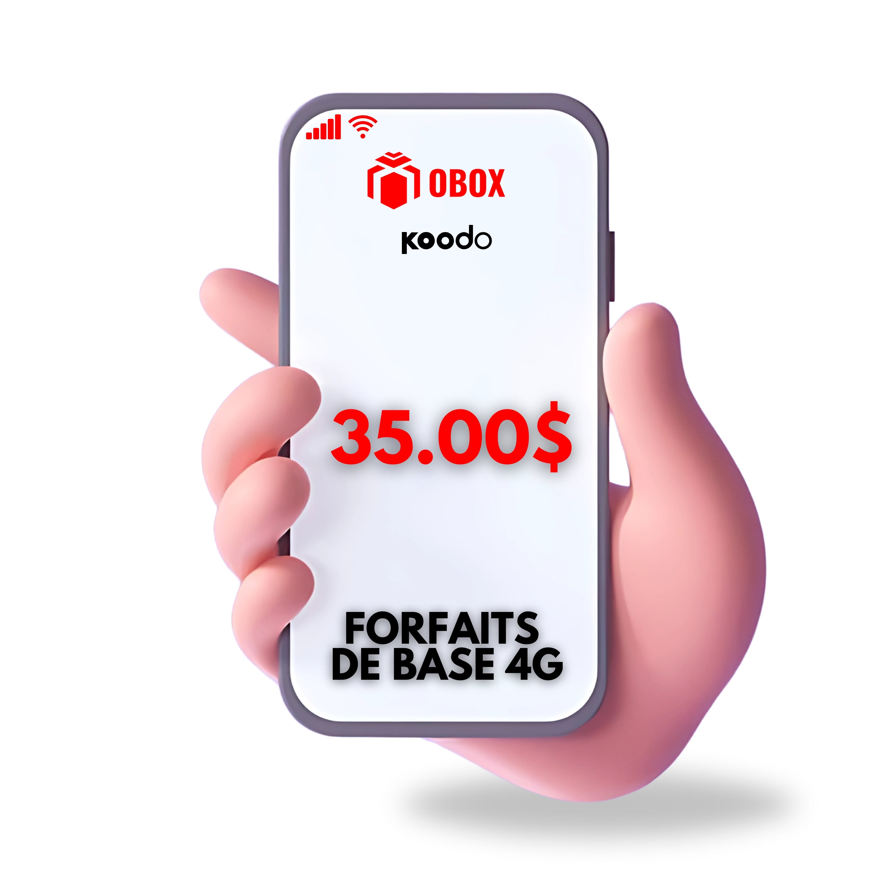 Forfaits Koodo de base 4G - 35$ - 25 Go à vitesse 4G