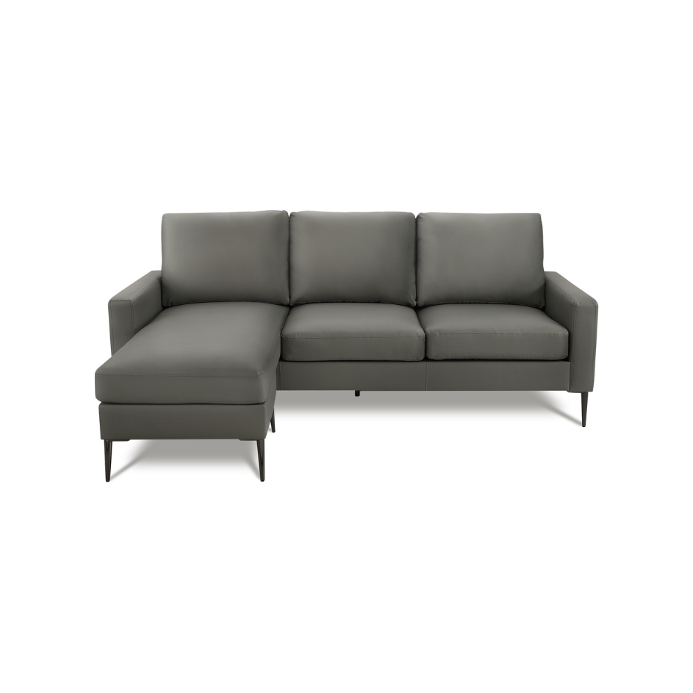 Sofa chaise longue de 85" Monarch - RA-02- PU gris (8J34A02)