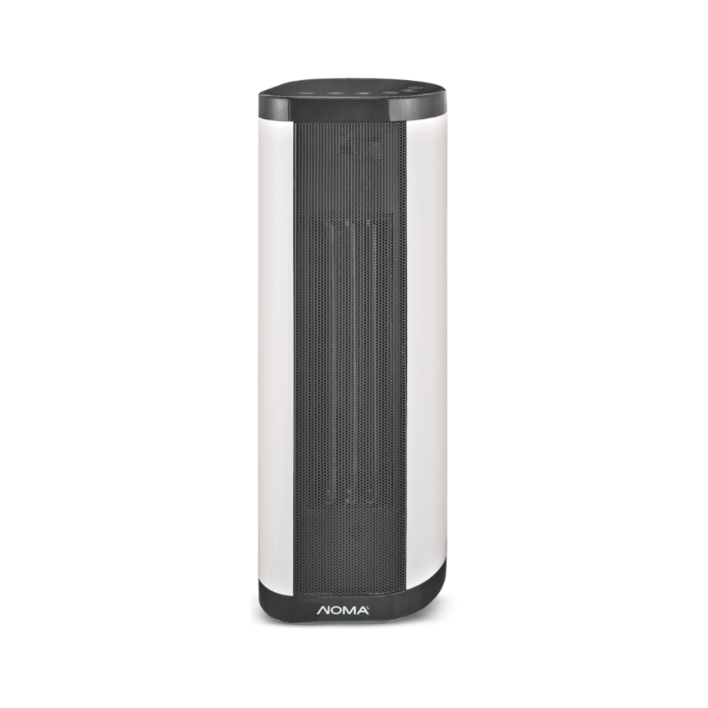 Radiateur de plinthe en tour oscillant NOMA avec télécommande et thermostat, 1 500 W, blanc