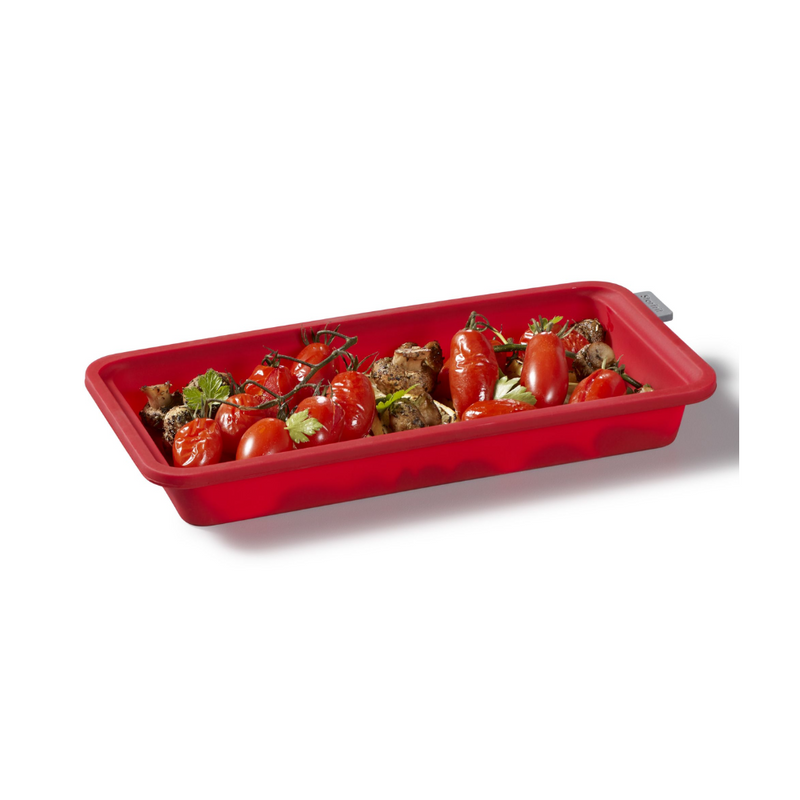 Plat de cuisson en silicone Starfrit avec structure métallique intégrée - moyen - rouge - (SOLDE DE LA FÊTE DES MÈRES)