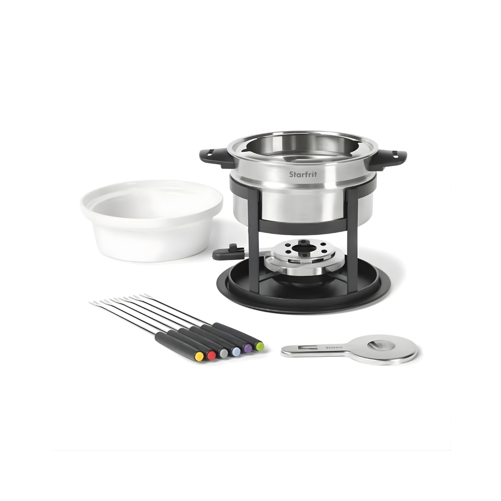 Ensemble à Fondue Starfrit 3 en 1, Capacité de 1.6L, 12 Morceaux, Acier Inoxydable