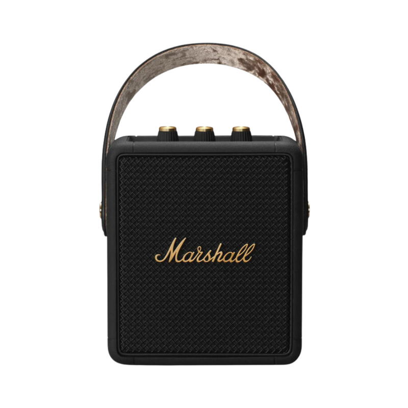 Marshall Stockwell II Splashproof Wireless Bluetooth Speaker - Black/Brass - Recertified by Marshall