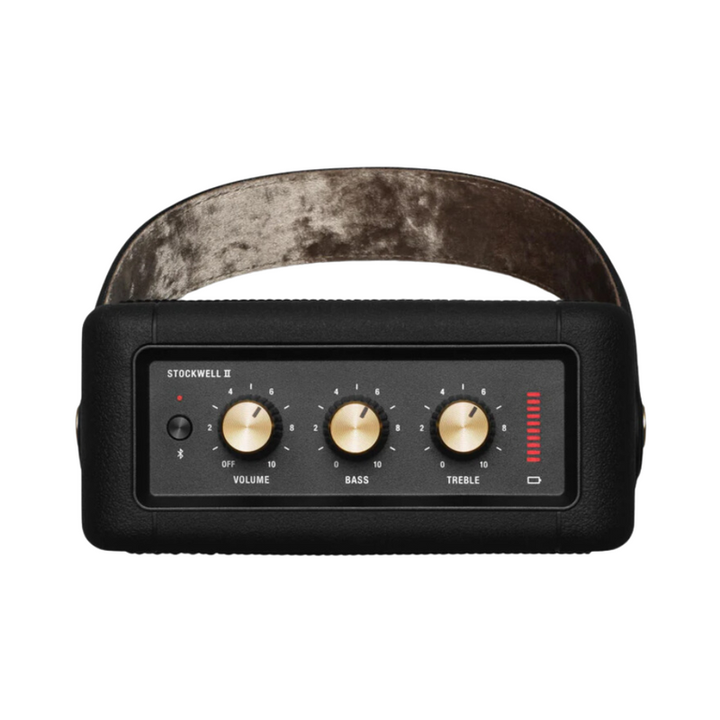 Marshall Stockwell II Splashproof Wireless Bluetooth Speaker - Black/Brass - Recertified by Marshall