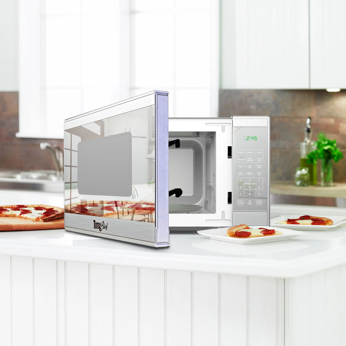 Total Chef Compact Countertop Microwave, 1100W, 1.3 cu. ft.