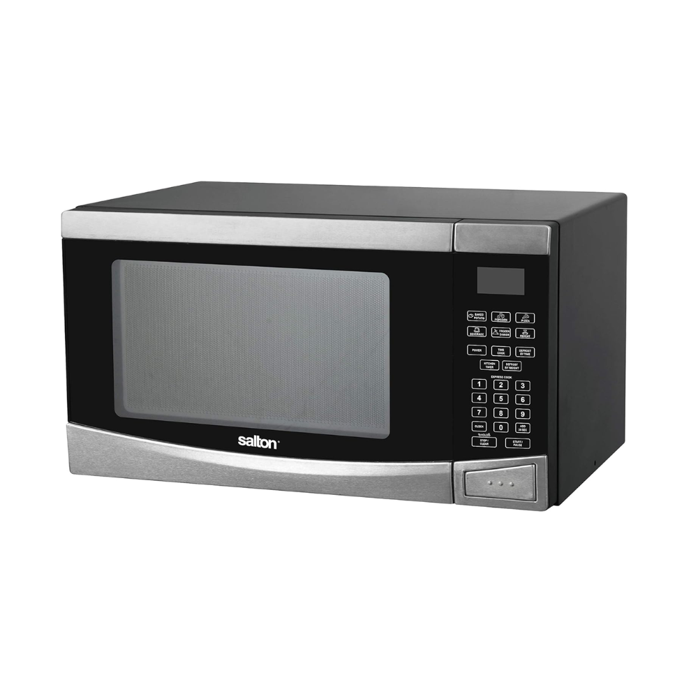 Salton 0.9 cu ft Microwave Oven - Stainless Steel 900W (23PX98)