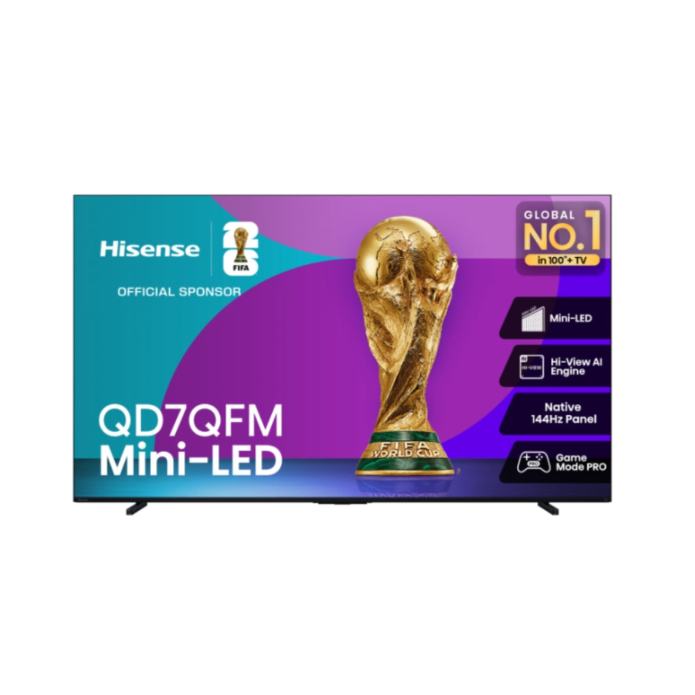 Téléviseur Hisense 100'' 4K UHD QLED Mini-LED Intelligent Fire TV 144Hz (100QD7QFM)