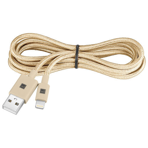 Cable Lightning tejido Platinum de 1,5 m (5 pies) con certificación MFi de Apple - Dorado