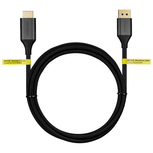 Insignia 1.83m (6ft) 4K UHD DisplayPort to HDMI Cable