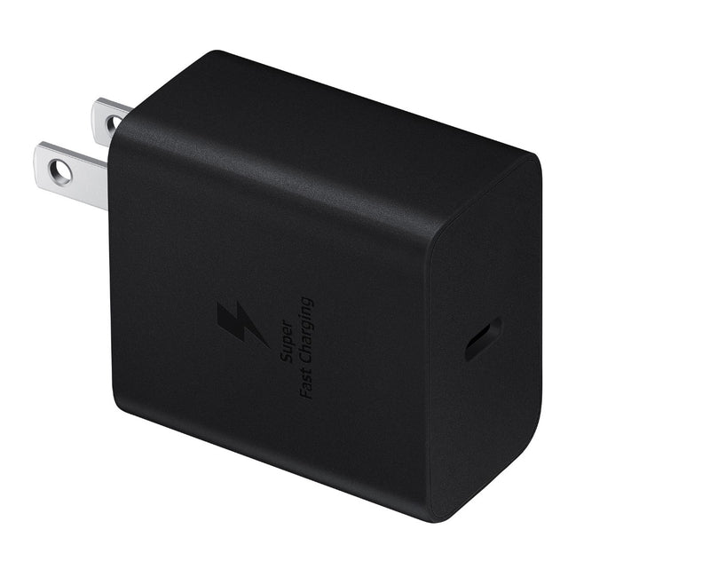 Cargador de pared rápido Samsung de 45 W con cable USB-C - Negro