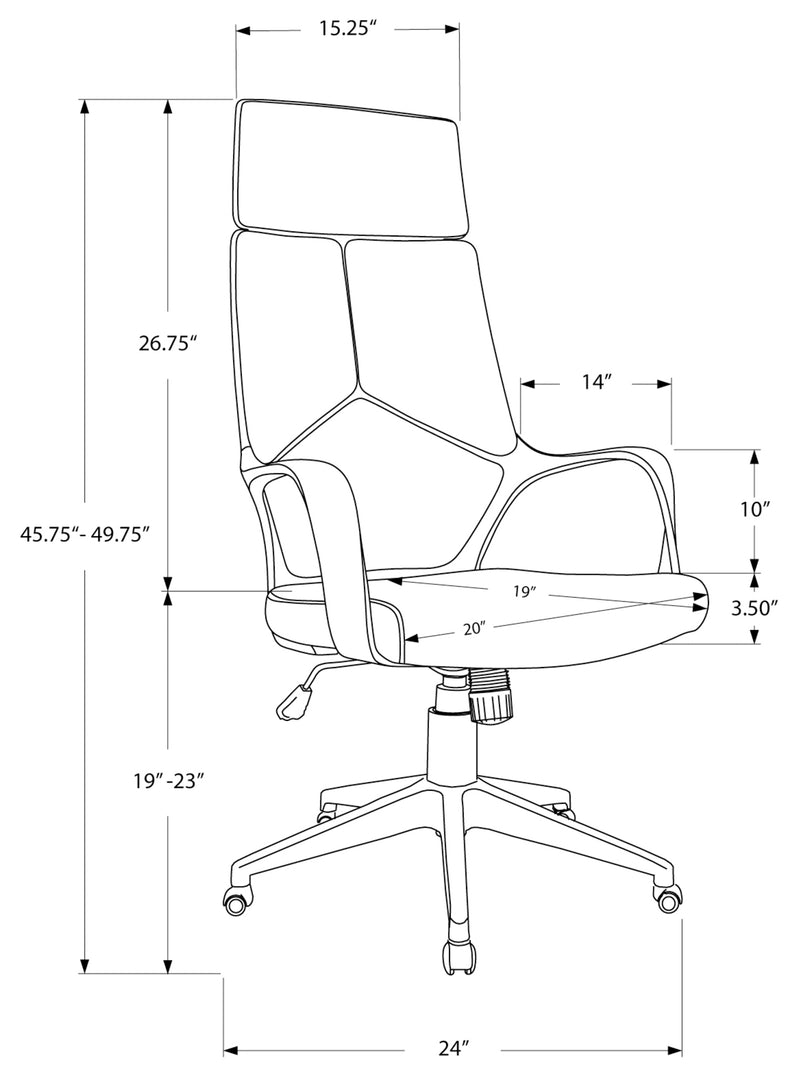 Silla de oficina con respaldo ejecutivo en tejido blanco y gris