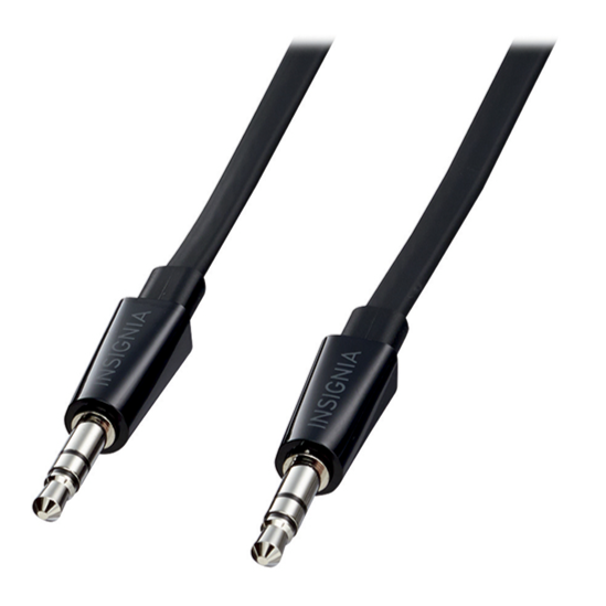 Cable auxiliar plano de 3,5 mm Insignia de 1,80 m (6 pies) (NS-MP3AX-C)