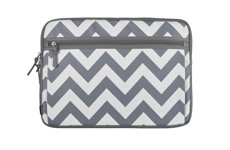 Modal Herringbone 16" Laptop Sleeve - White/Grey