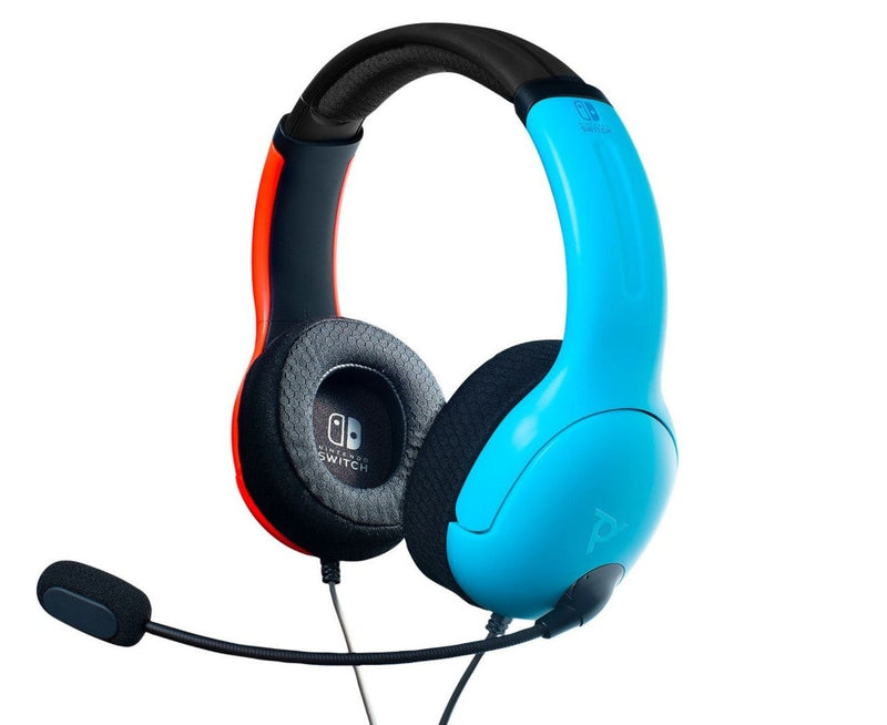 Auriculares para juegos PDP LVL40 para Switch - Azul/Rojo