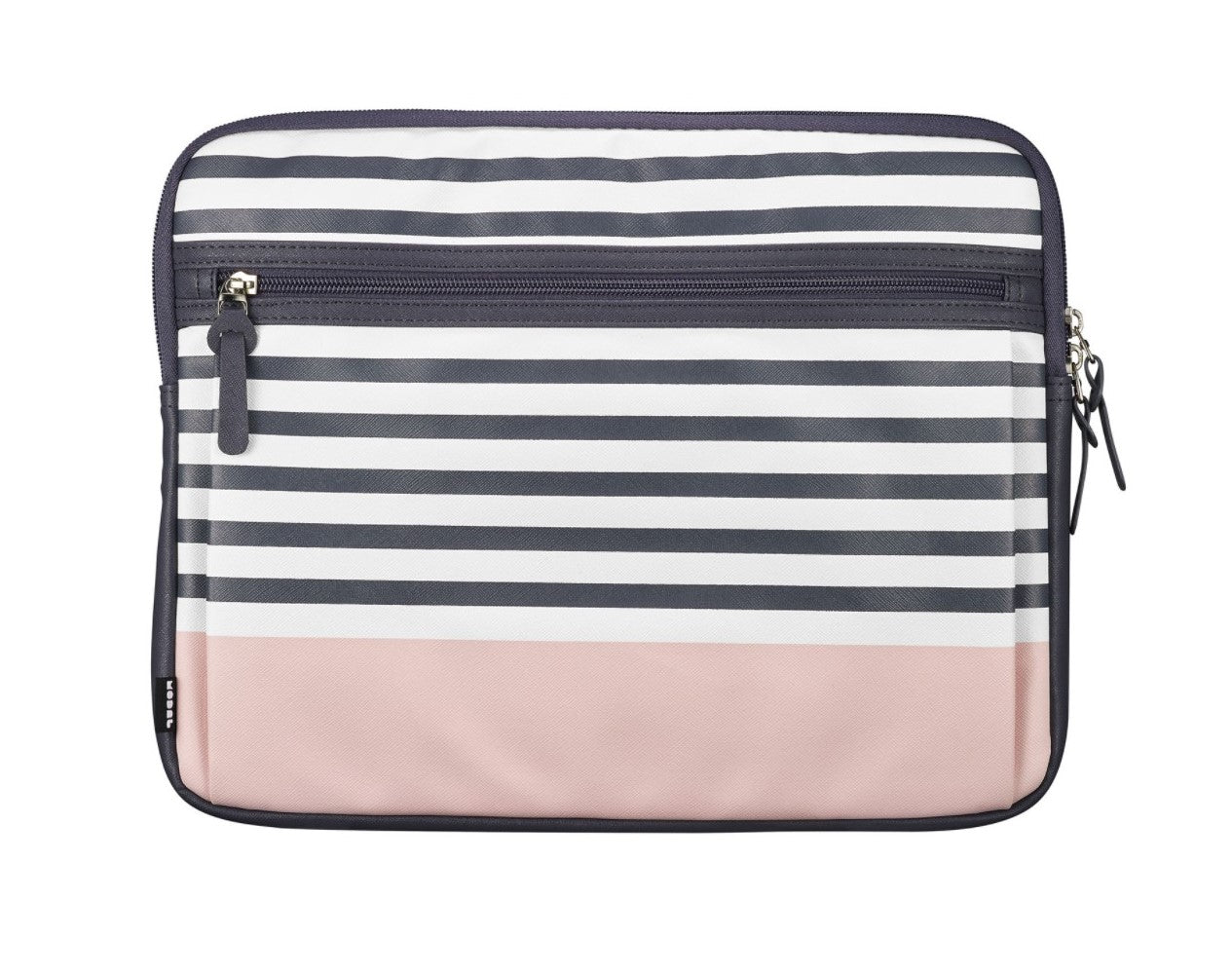 Housse de Modal pour portable de 14 po - Gris rayé/Rose