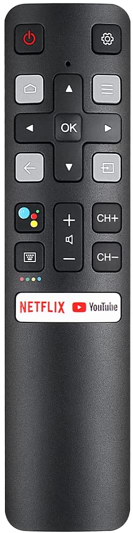 Replacement voice remote control for TCL Smart Android TV